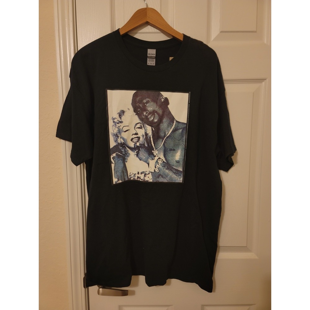 Iconic Tshirt Famous 50's Star Portrait With Decease Rap Artist Short Sleeve XL
